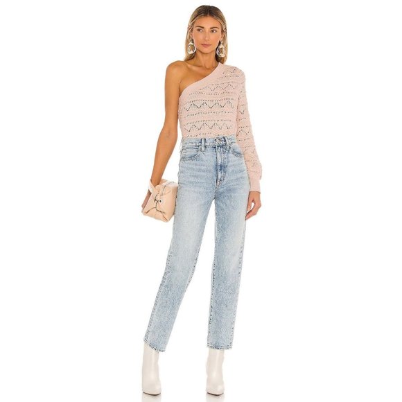 Majorelle Lowell One Shoulder Sweater in Almond Pink Small - Picture 4 of 10